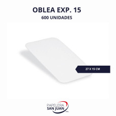 OBLEA EXPANDIDO N15 150X270 MM X 600 UNID