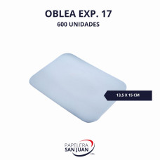 OBLEA EXPANDIDO N17 150X135 MM X 600 UNID