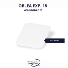 OBLEA EXPANDIDO N18 150X200 MM X 600 UNID