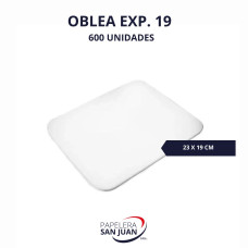 OBLEA EXPANDIDO N19 230X190 MM X 600 UNID