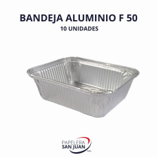 BANDEJA ALUMINIO F-50(FONDO 116X90 MM ALTURA 43 MM) X 10 UNID