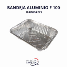 BANDEJA ALUMINIO F-100(FONDO 196X126 MM ALTURA 46 MM) X 10 UNID