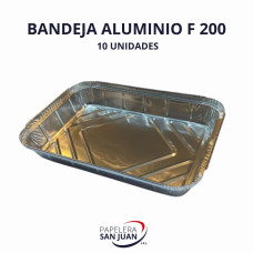 BANDEJA ALUMINIO F-200(FONDO 280X178 MM ALTURA 46 MM) X 10 UNID