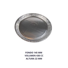 PLATO ALUMINIO DIAMETRO 20 CM X 10 UNID
