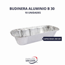 BUDINERA ALUMINIO B30 250 GRS X 10 UNID