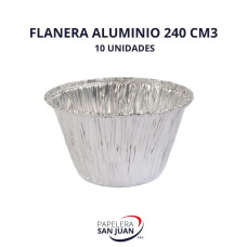 FLANERA ALUMINIO 240 CM3 X 10 UNID