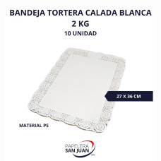 BANDEJA TORTERAS CALADAS 2 KG (27X36) X 10 UNID