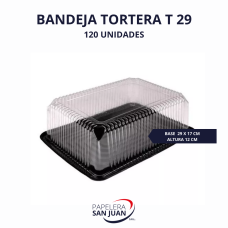 BANDEJA TORTERA BOULEVARES T29 (BASE 17X29 CM ALTURA 11.5 CM) X 120 UNID