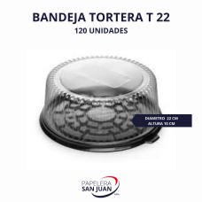 BANDEJA TORTERA BOULEVARES T22 (DIAMETRO 22 CM ALTURA 10 CM) X 120 UNID