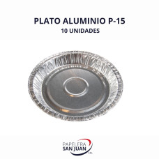 PLATO ALUMINIO DIAMETRO 15 CM X 10 UNID