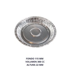 PLATO ALUMINIO DIAMETRO 15 CM X 10 UNID