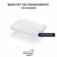 BANDEJA 103 PET TRANSPARENTE CELPACK (175X140 MM ALTURA 45 MM) X 200 UNID