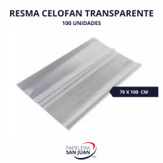 RESMA CELOFAN TRANSP. (70 X 100)X 100