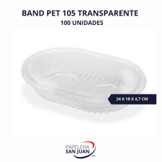 BANDEJA 105 PET TRANSPARENTE CELPACK (240X180 MM ALTURA 47 MM) X 200 UNID