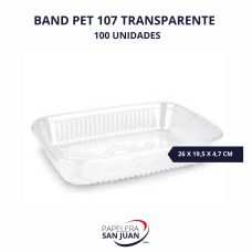 BANDEJA 107 PET TRANSPARENTE CELPACK (260X195 MM ALTURA 47 MM) X 200 UNID