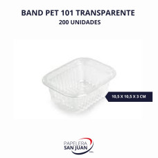 BANDEJA 101 PET TRANSPARENTE CELPACK (105X105 MM ALTURA 30 MM) X 200 UNID