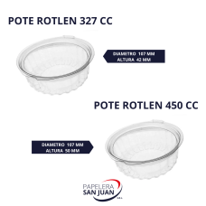 POTE ROTLEN (327 CC CHICO/ 450 CC MEDIANO) X 100 UNID
