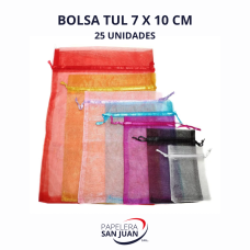 BOLSA TUL 7X10 (LISA) X 25 UNID