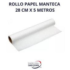 ROLLO PAPEL MANTECA 28 CM X 5 MTS