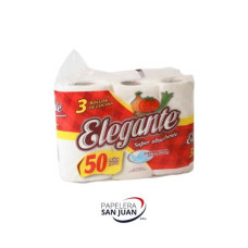 ROLLO PAPEL COCINA ELEGANTE 8 PAQUETUES X 3 UNID