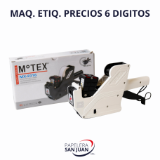 MAQ. ETIQ.PRECIOS 6 DIG. MOTEX X 1 UNID