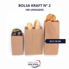 BOLSA KRAFT N 2(8.5 X 18 CM) X 1000 UNID