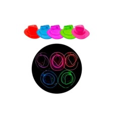 SOMBRERO COWBOY HILO LED (PILAS AA NO INCLUIDAS) X 1 UNID